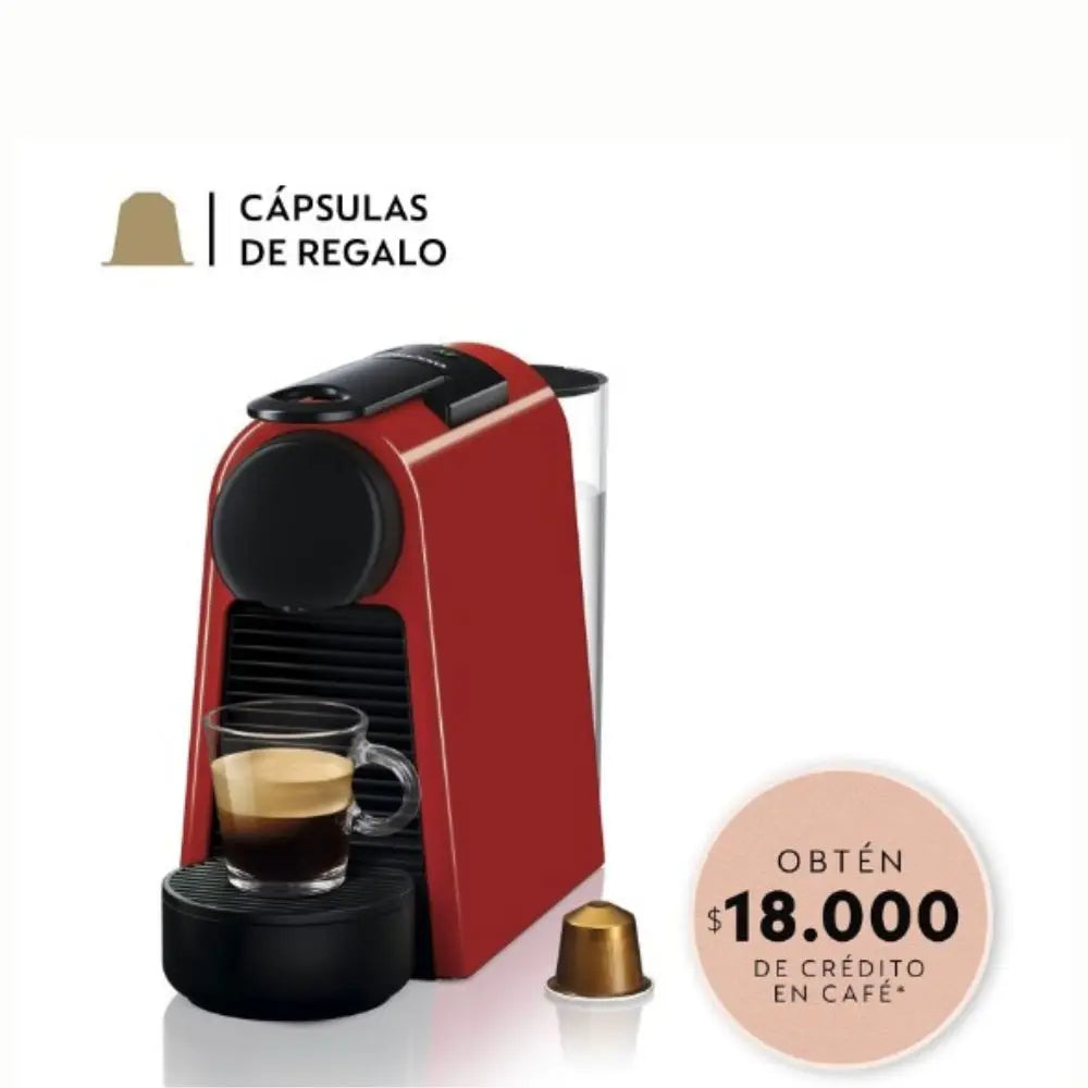 Cafetera Nespresso Essenza Mini Single Red