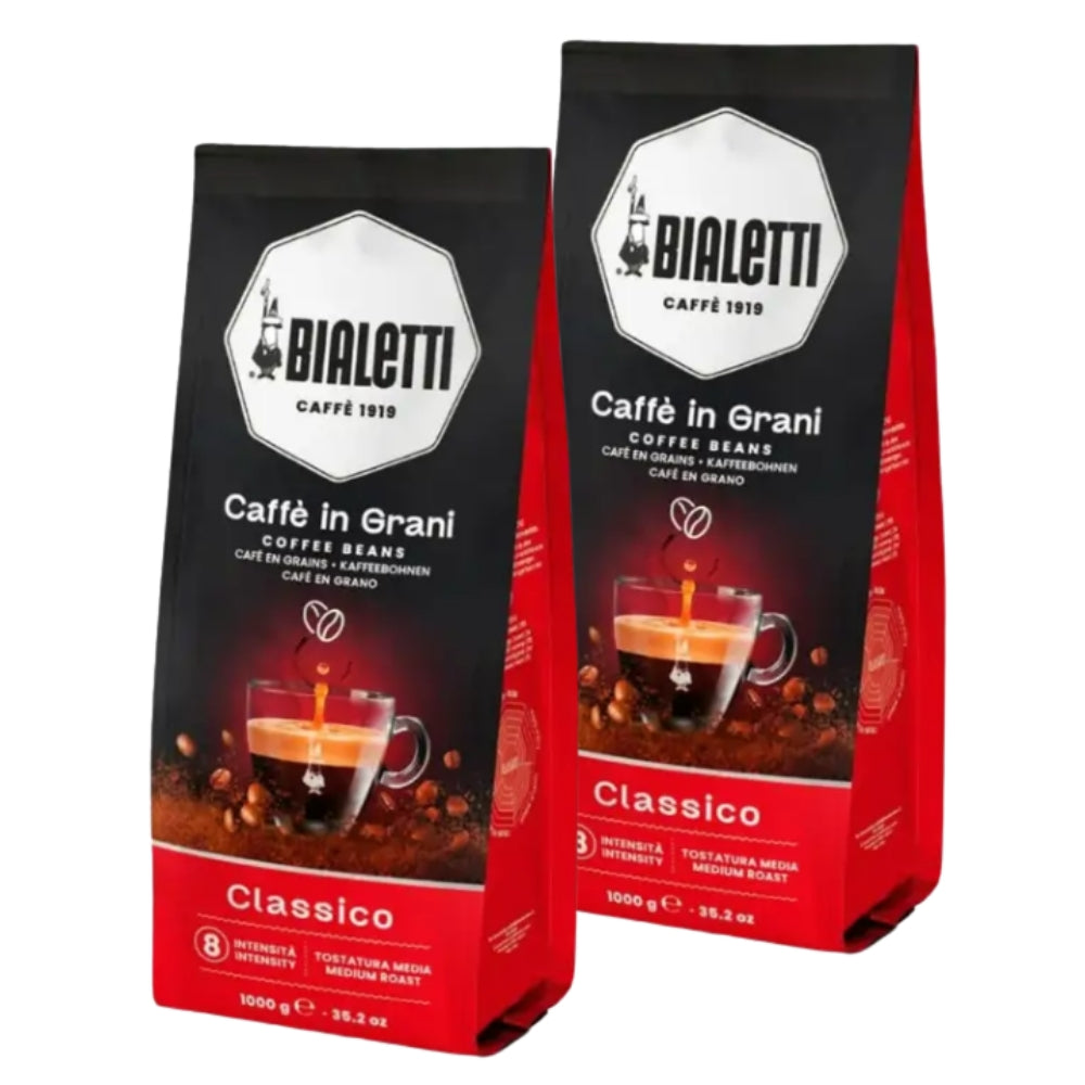 2X - Café de Grano Bialetti Classico 1 Kilo