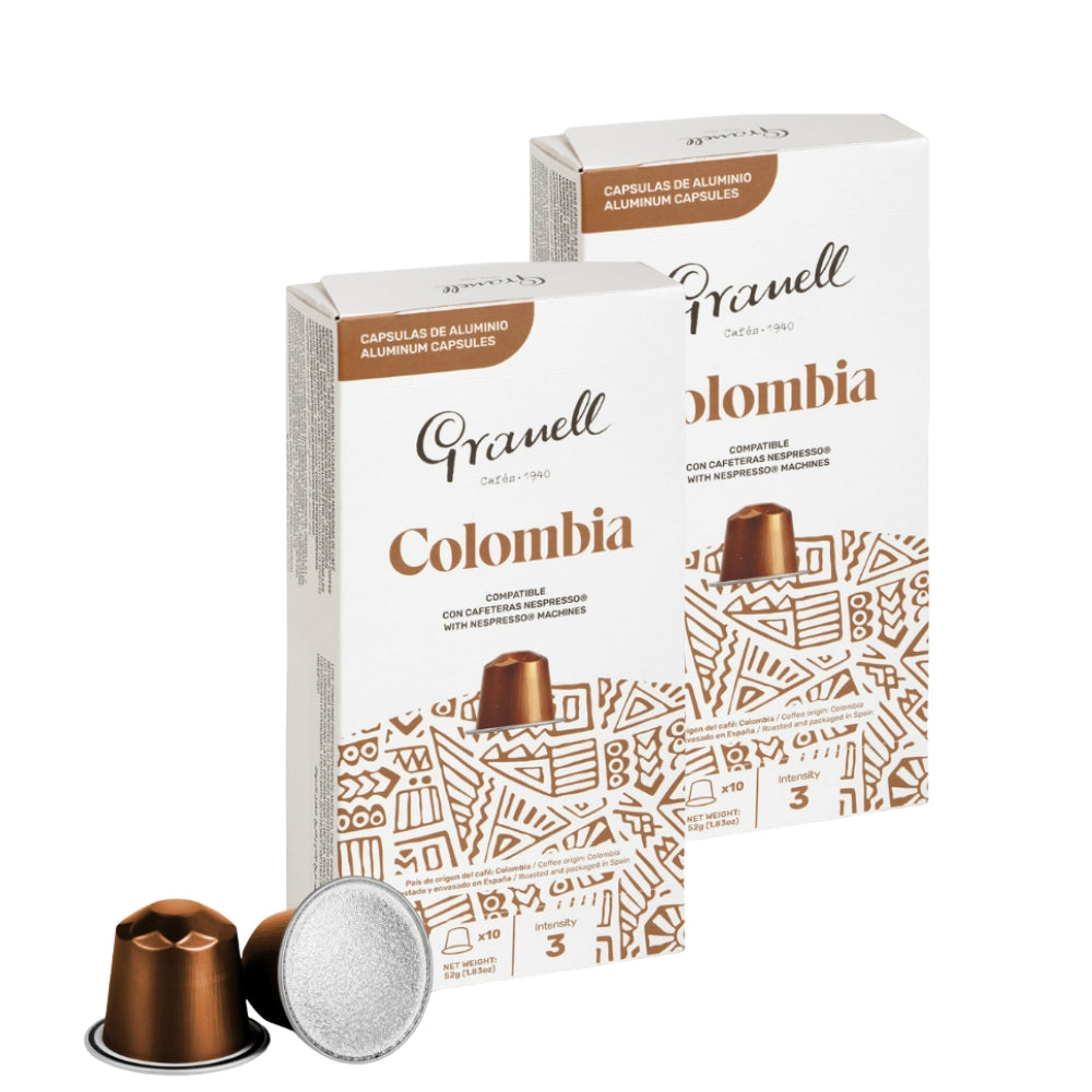 2X - Café Granell Colombia Cápsulas para Nespresso