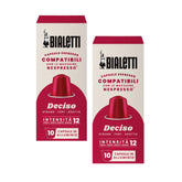 2X - Café Bialetti Deciso cápsulas para Nespresso