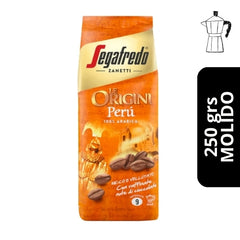 Café Segafredo Le Origini Perú Molido 250g — 100% arábica, intensidad 9, notas de chocolate y caramelo