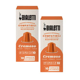 2X - Café Bialetti Cremoso cápsulas para Nespresso