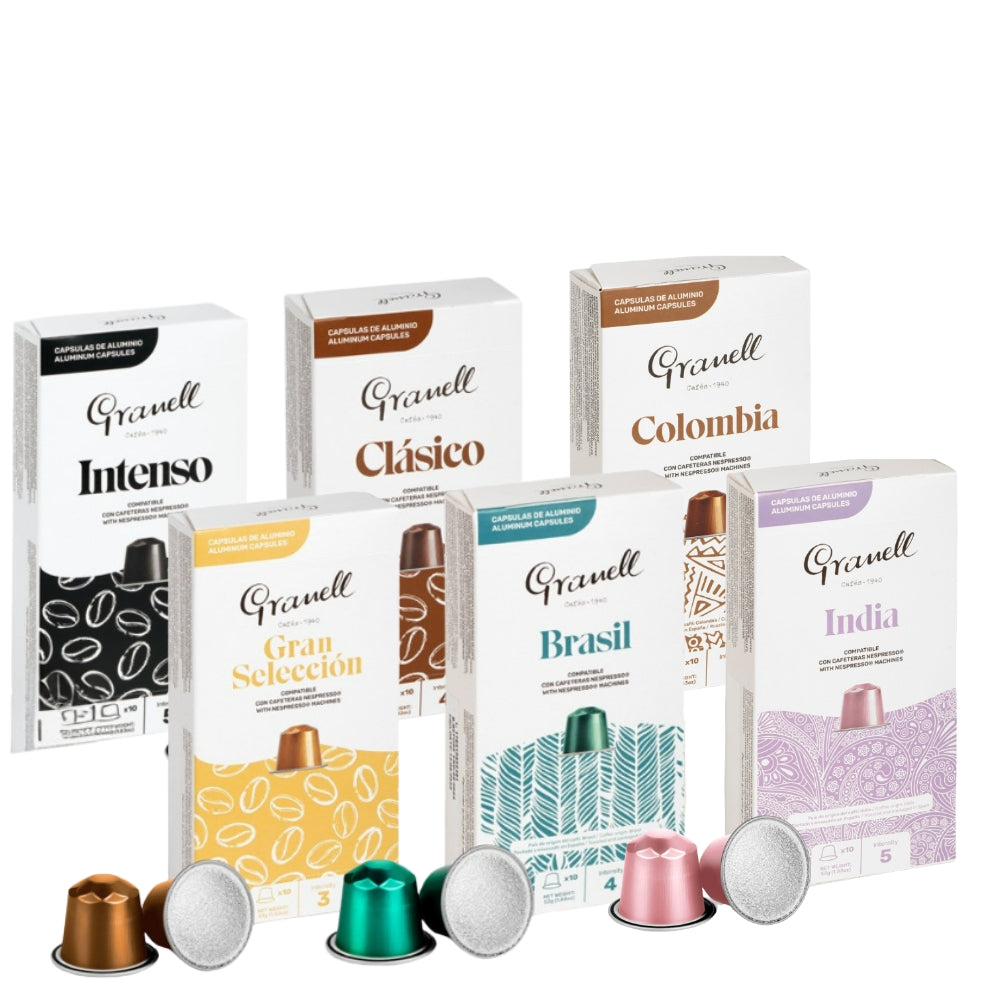 Pack Mix Café Granell 60 Cápsulas para Nespresso