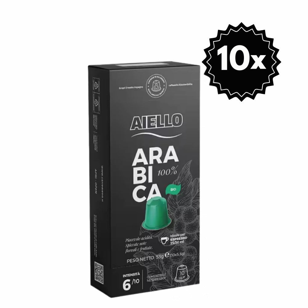 100 Cápsulas Aiello 100% Arábica para Nespresso