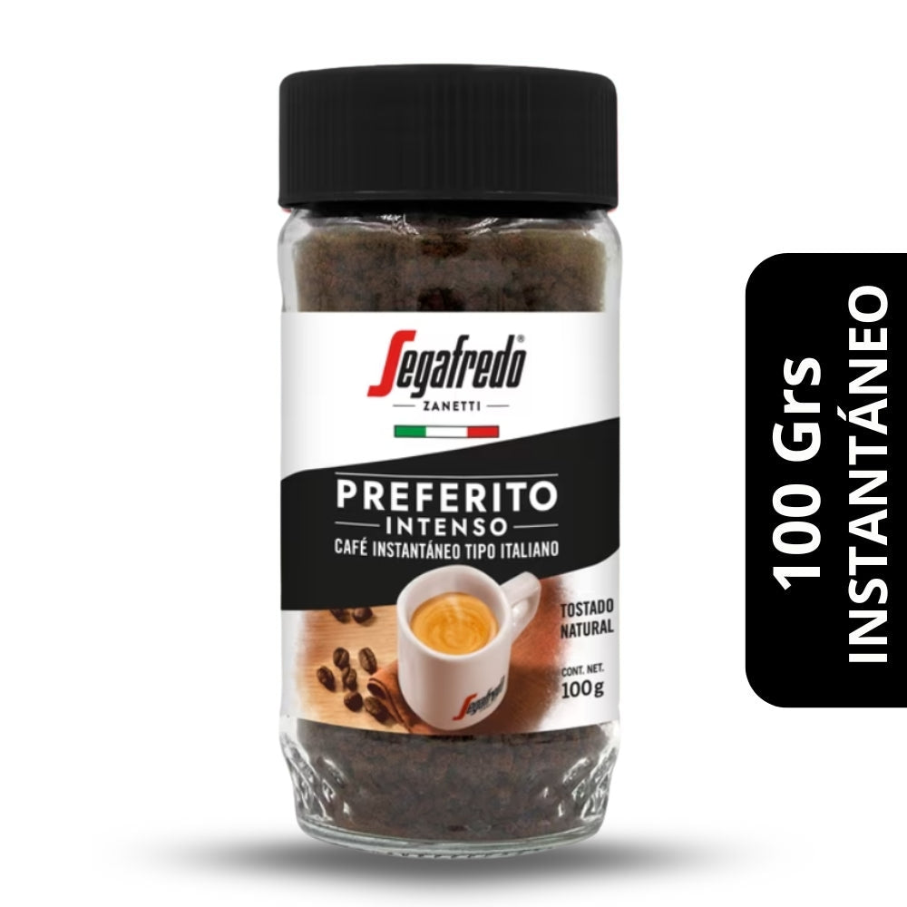 Café Instantáneo Segafredo Preferito Intenso 100grs