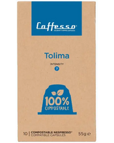 Café Tolima Intensidad Media 100% Compostable Caffesso compatible Nespresso® - CoffeeLovers Capsulas Nespresso