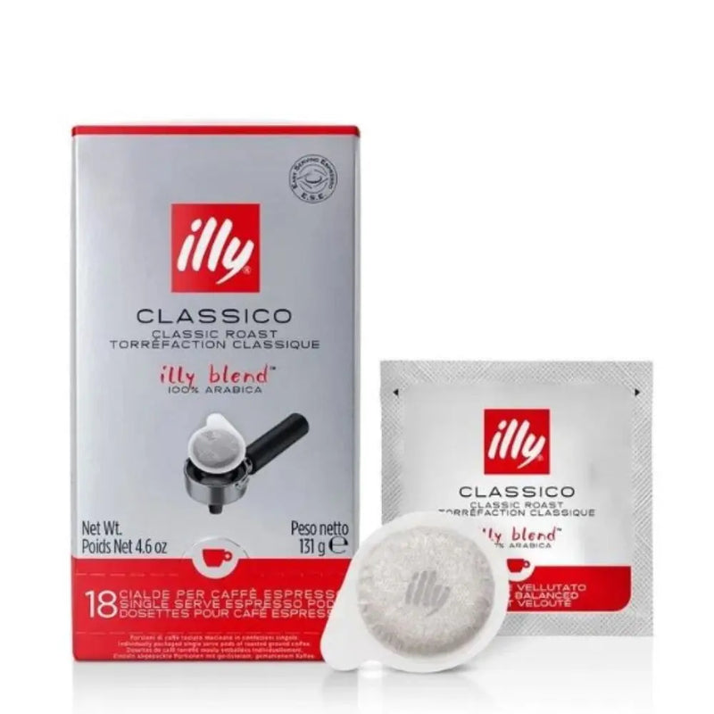 Café Illy Pods Classico 18 unidades E.S.E — monodosis 100% arábica, tueste medio