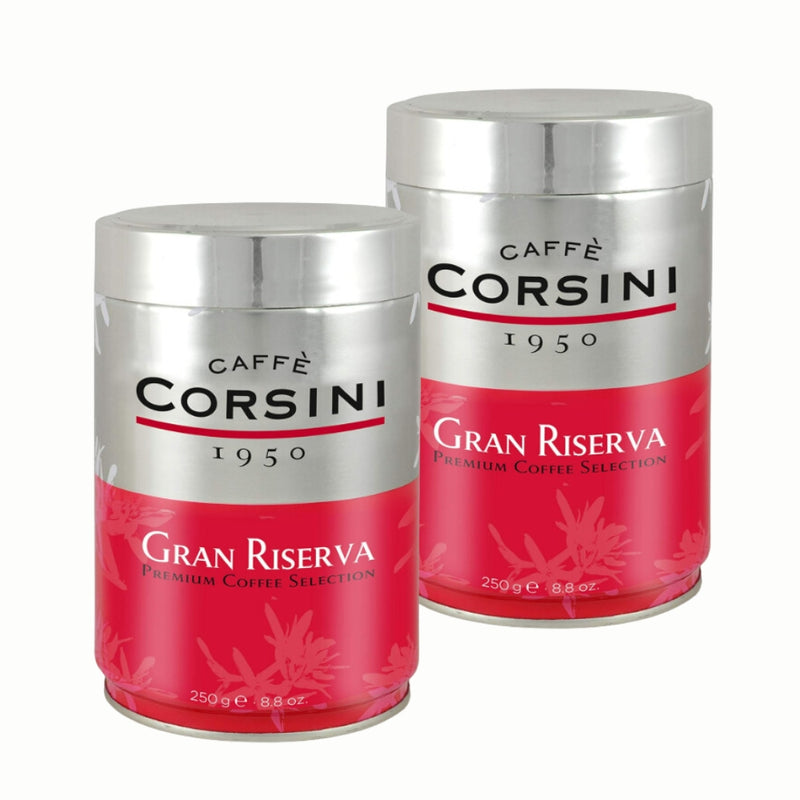 Pack 2x Café Corsini Gran Reserva Molido 250g — blend arábica y robusta, notas de chocolate