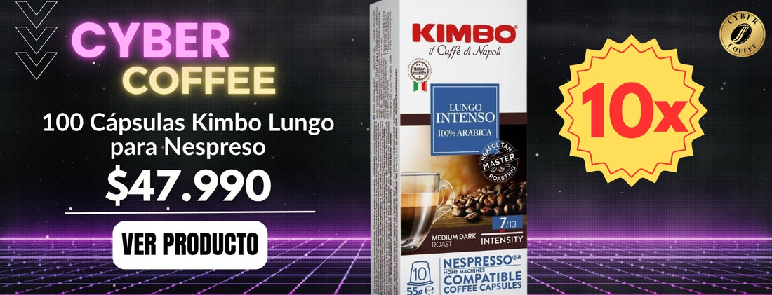 100 Cápsulas Kimbo Lungo para Nespresso