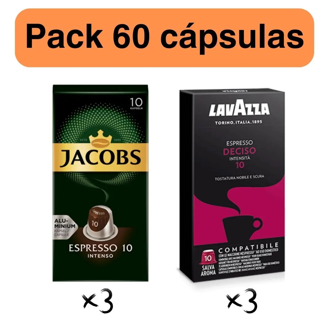 Pack Dúo Espresso Intenso 60 Cápsulas Nespresso®