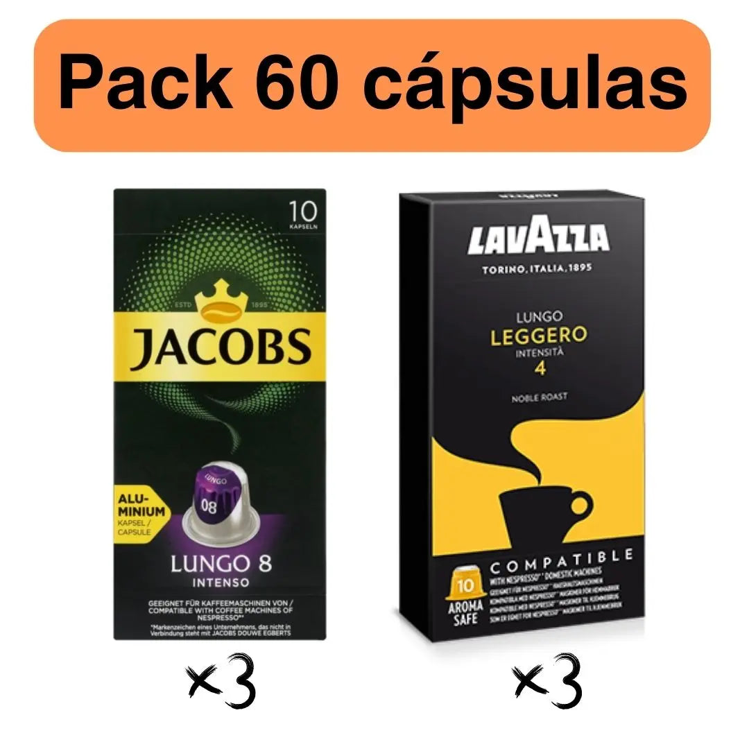 Pack Dúo Lungo 60 Cápsulas Nespresso®
