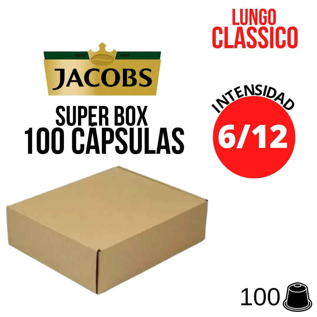 100 Cápsulas Jacobs Lungo Classico para Nespresso®