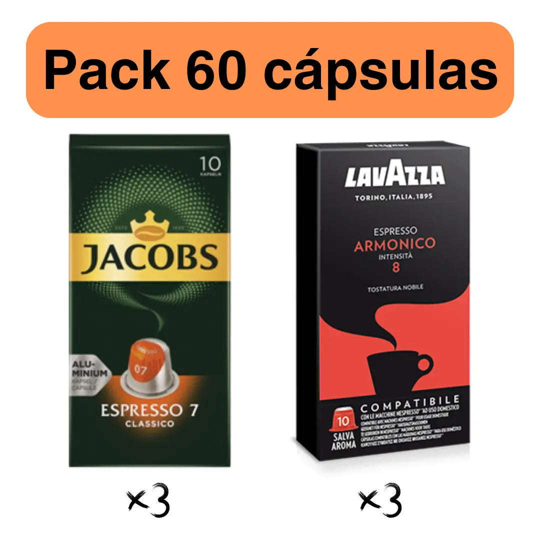Pack Dúo Espresso 60 Cápsulas Nespresso