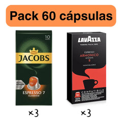 Pack Dúo Espresso 60 Cápsulas Nespresso