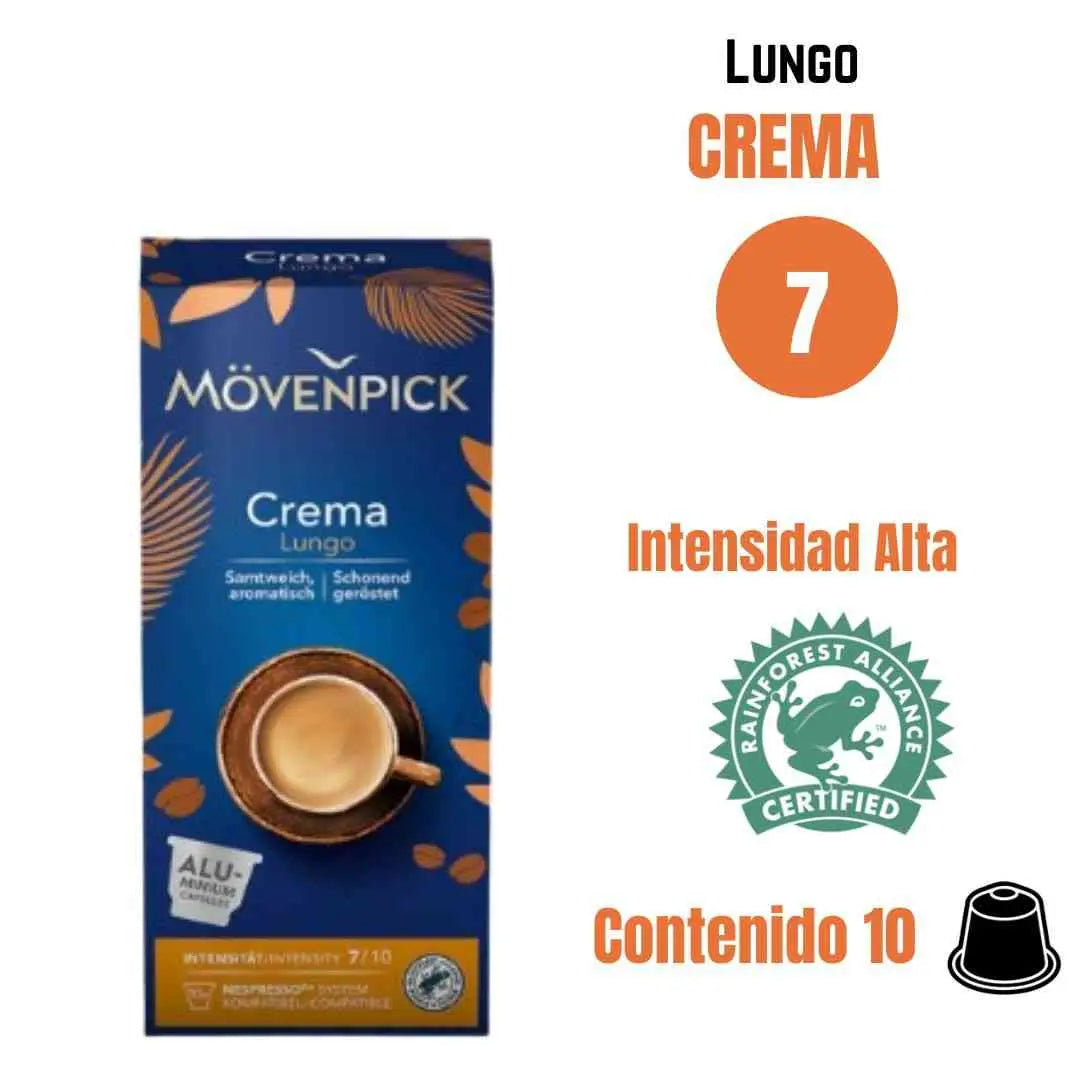 Movenpick Crema Lungo Compatible Nespresso® Cápsulas Café