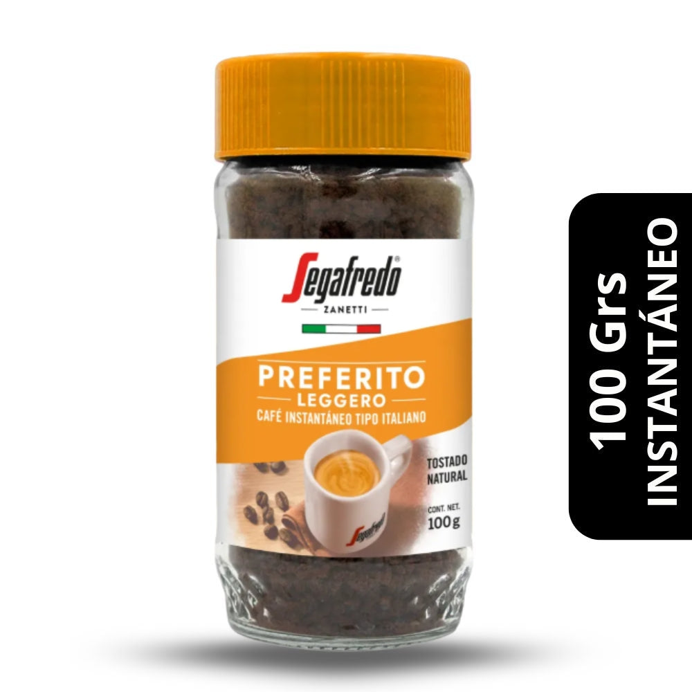 Café Instantáneo Segafredo Preferito Leggero 100grs