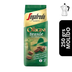 Café Segafredo Le Origini Brasile Molido 250g , 100% arábica de Minas Gerais, intensidad 8, notas de miel