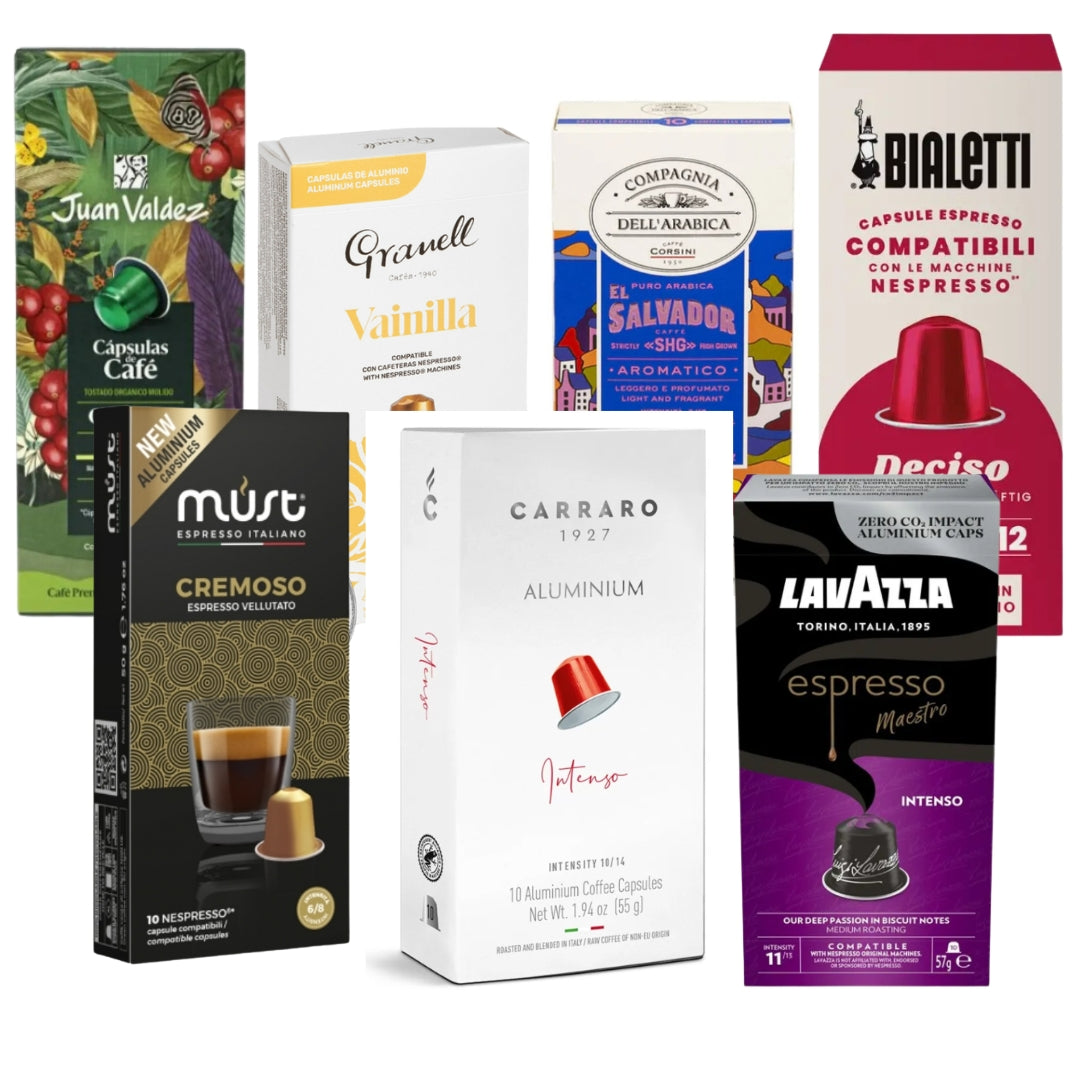 Pack Mix Intensidades y Sabores 7 Cajas Cápsulas Nespresso®