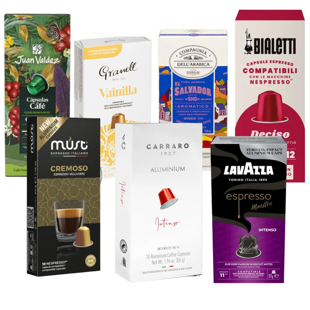 Pack Mix Intensidades y Sabores 7 Cajas Cápsulas Nespresso®