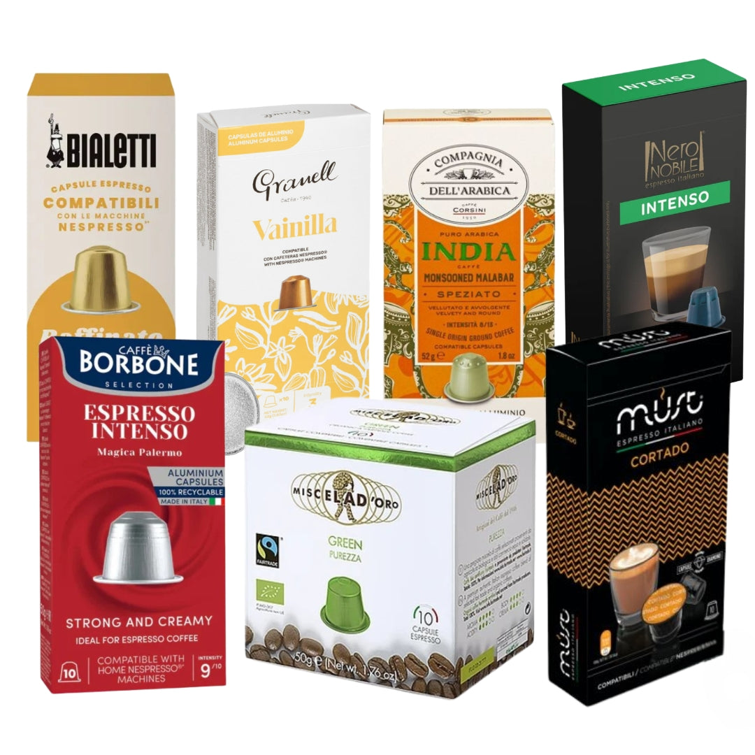 Pack Mix Intensidades y Sabores 7 Cajas Cápsulas Nespresso®