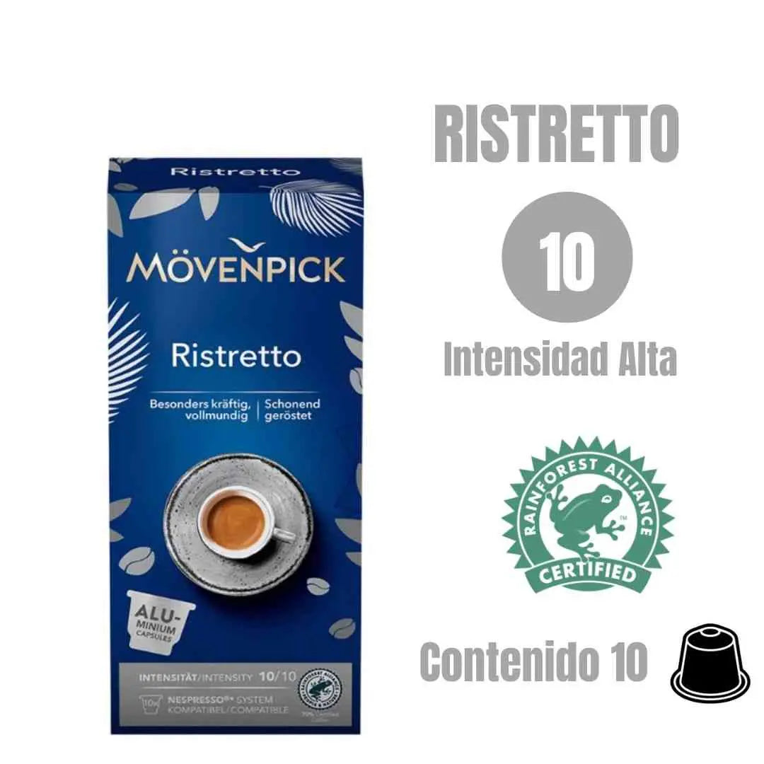Movenpick Ristretto cápsulas de café Nespresso | Coffeelovers Cápsulas de café