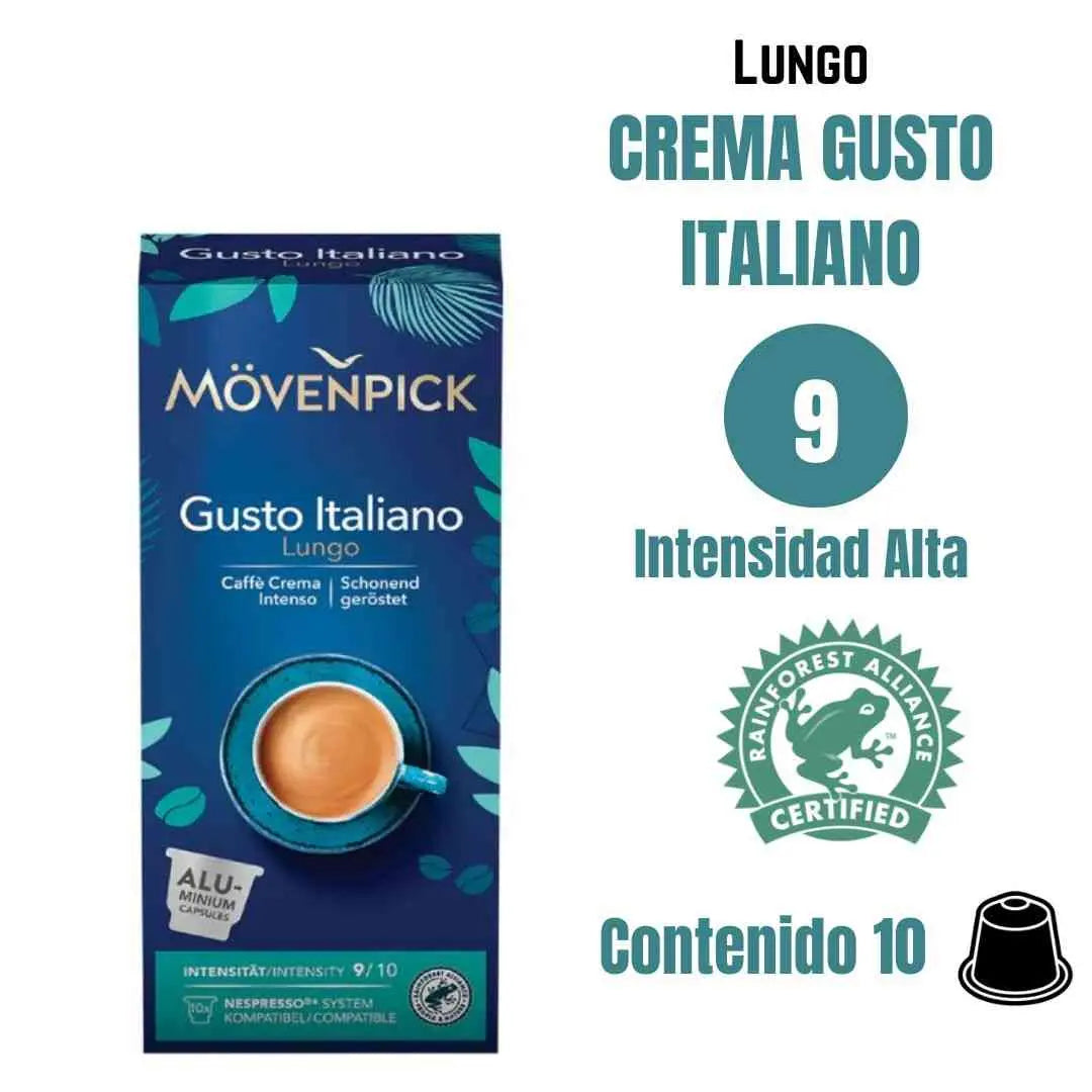 Movenpick Crema Gusto Italiano Lungo cápsulas Nespresso