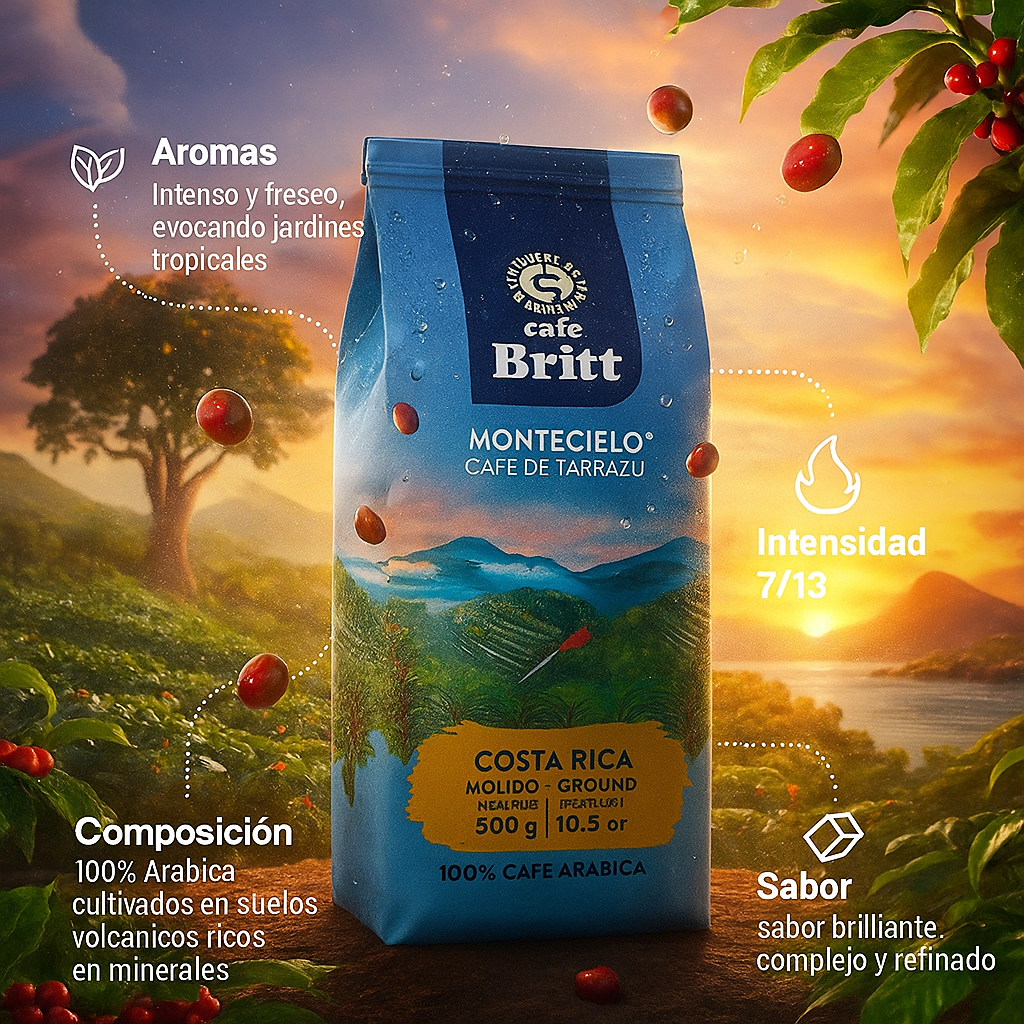 Café Britt Montecielo 300grs desde Costa Rica