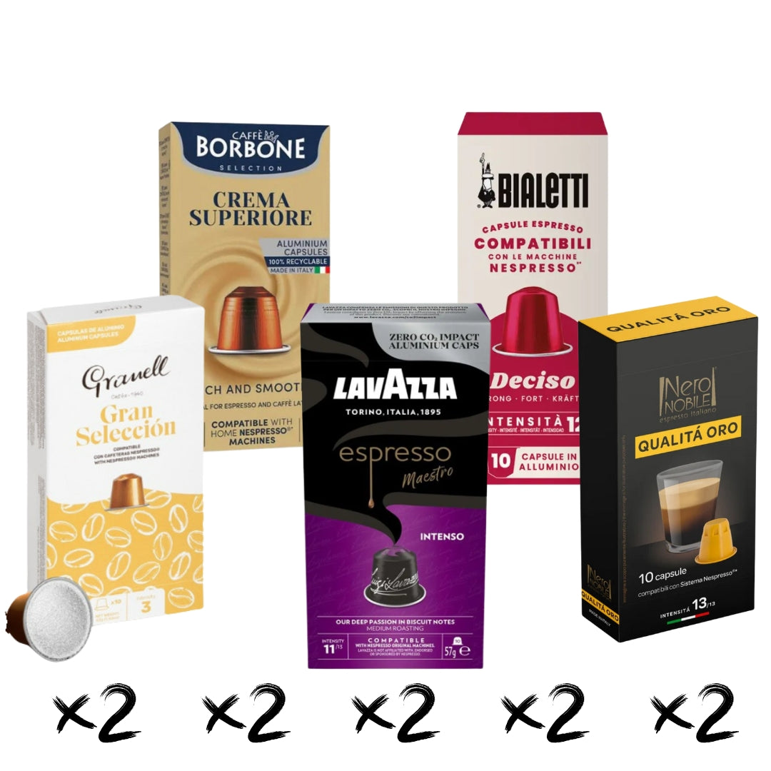 Pack Mixto 10 cajas Cápsulas Nespresso®