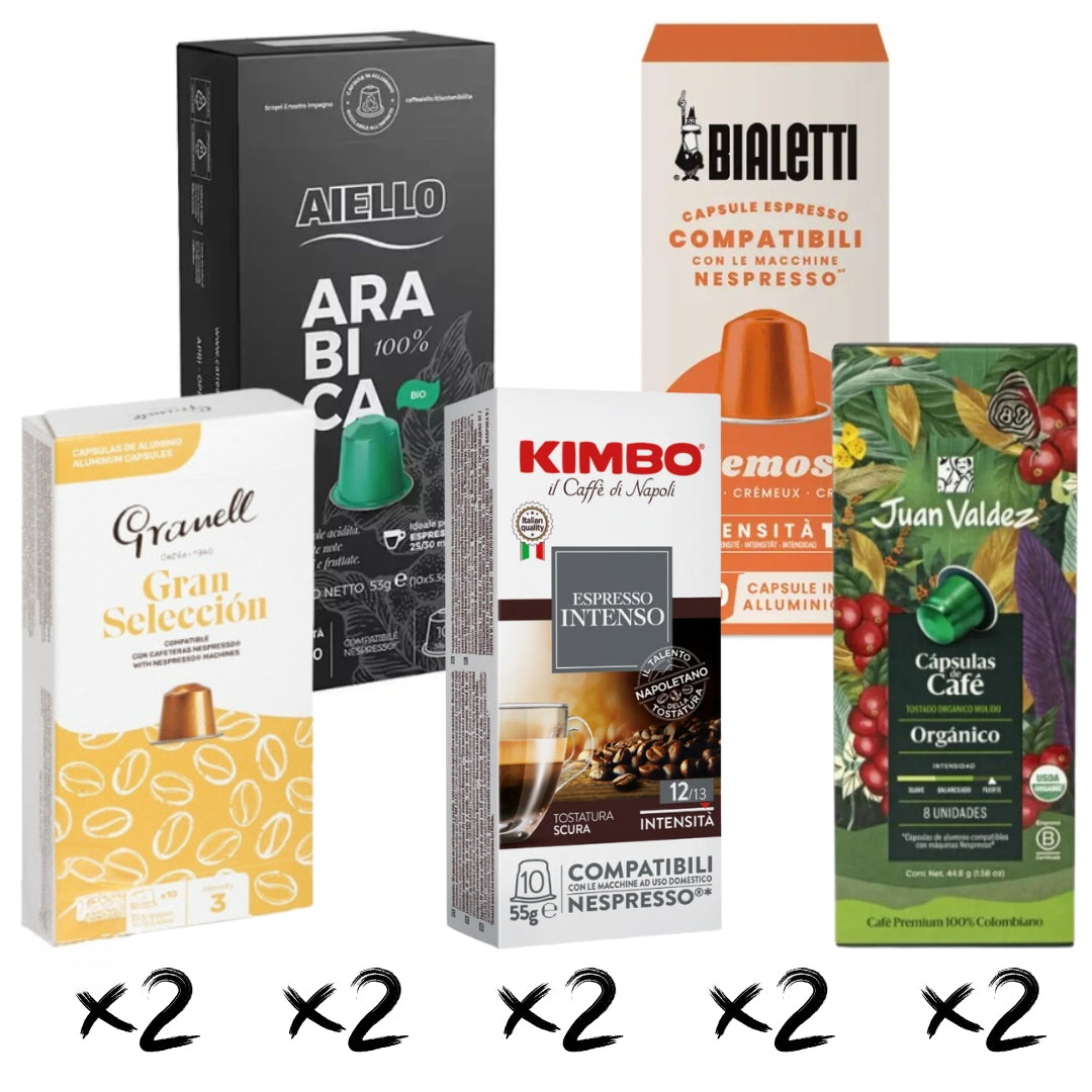 Pack Mixto 10 cajas Cápsulas Nespresso®