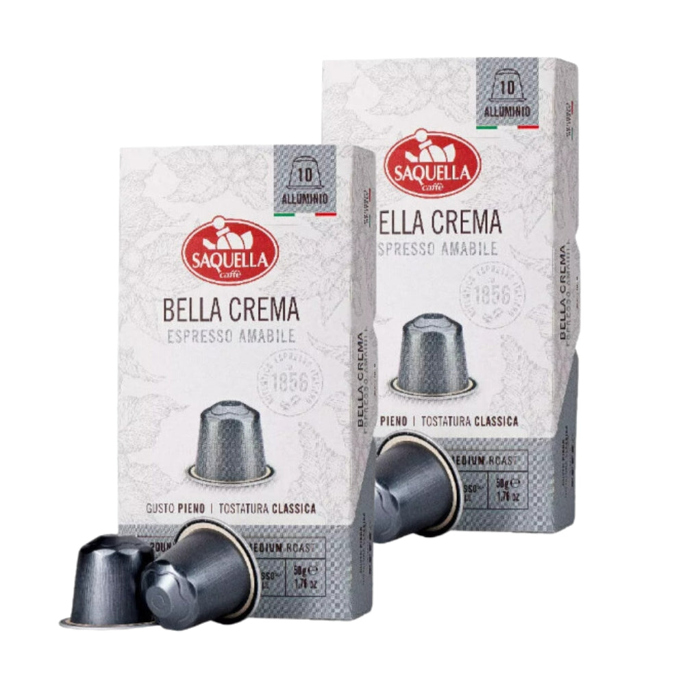 2X - Saquella Bella Crema Cápsulas para Nespresso