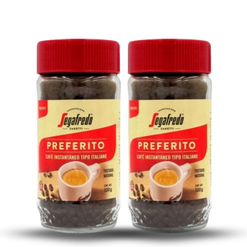 2x Café Segafredo Preferito Instantáneo 100g — espresso italiano en segundos, aroma intenso