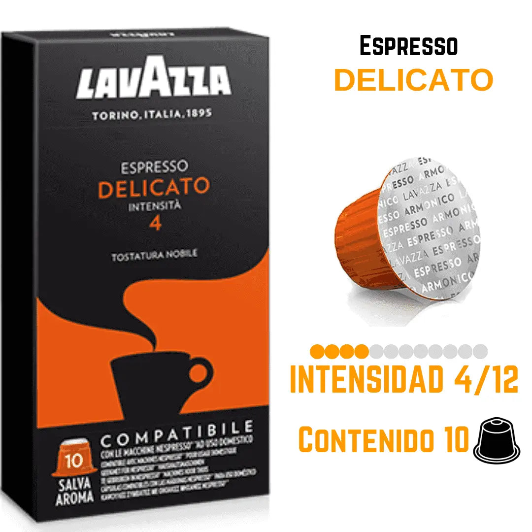 Lavazza Delicato cápsulas compatibles Nepresso® - CoffeeLovers Capsulas de Café