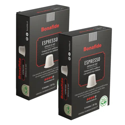 2X - Bonafide Espresso cápsulas Nespresso | Coffeelovers.cl