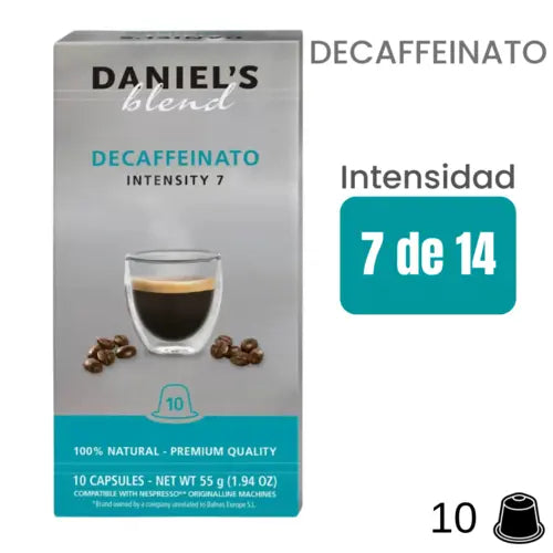 Daniels Descaffeinato cápsulas Nespresso | Coffeelovers