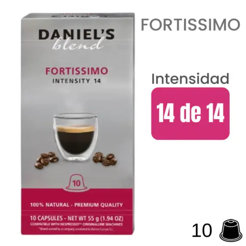 Daniels Fortissimo cápsulas Nespresso® | Coffeelovers.cl