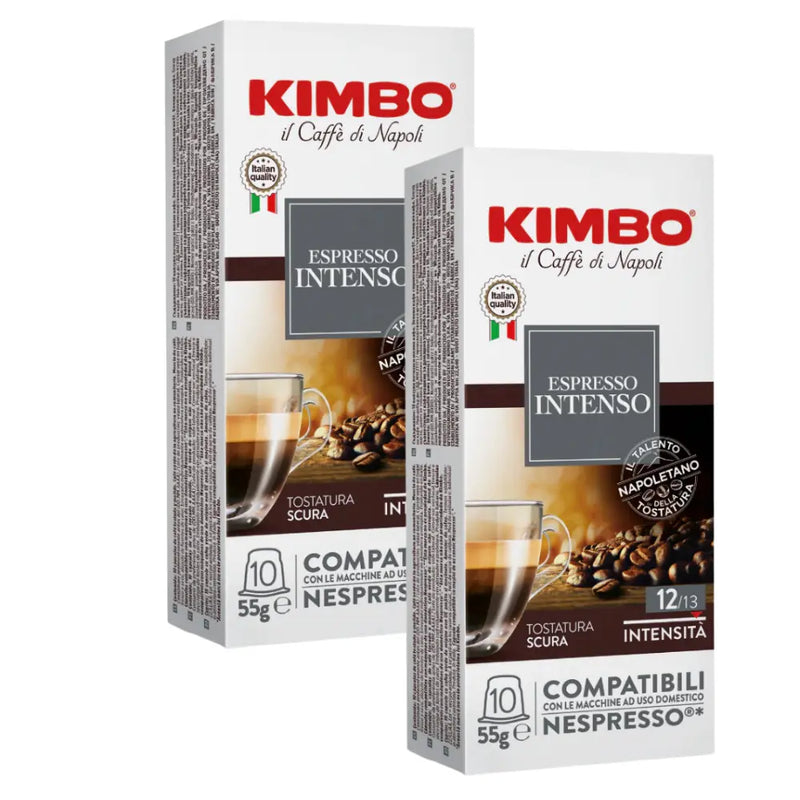 2x Cápsulas Kimbo Intenso Nespresso — cápsulas Nespresso intensidad alta y cuerpo potente