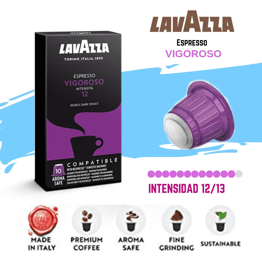 Lavazza Vigoroso Cápsulas de Café compatible Nespresso | Tienda CoffeeLovers