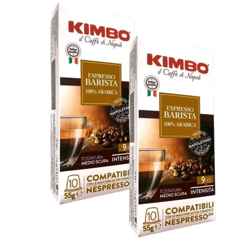 2x Cápsulas Kimbo Barista Nespresso — cápsulas Nespresso estilo bar napolitano