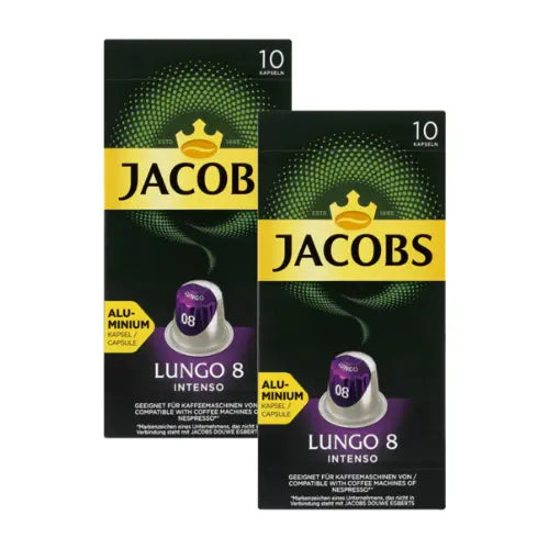 2X - Jacobs Lungo Intenso cápsulas Nespresso | loscoffeelovers.cl