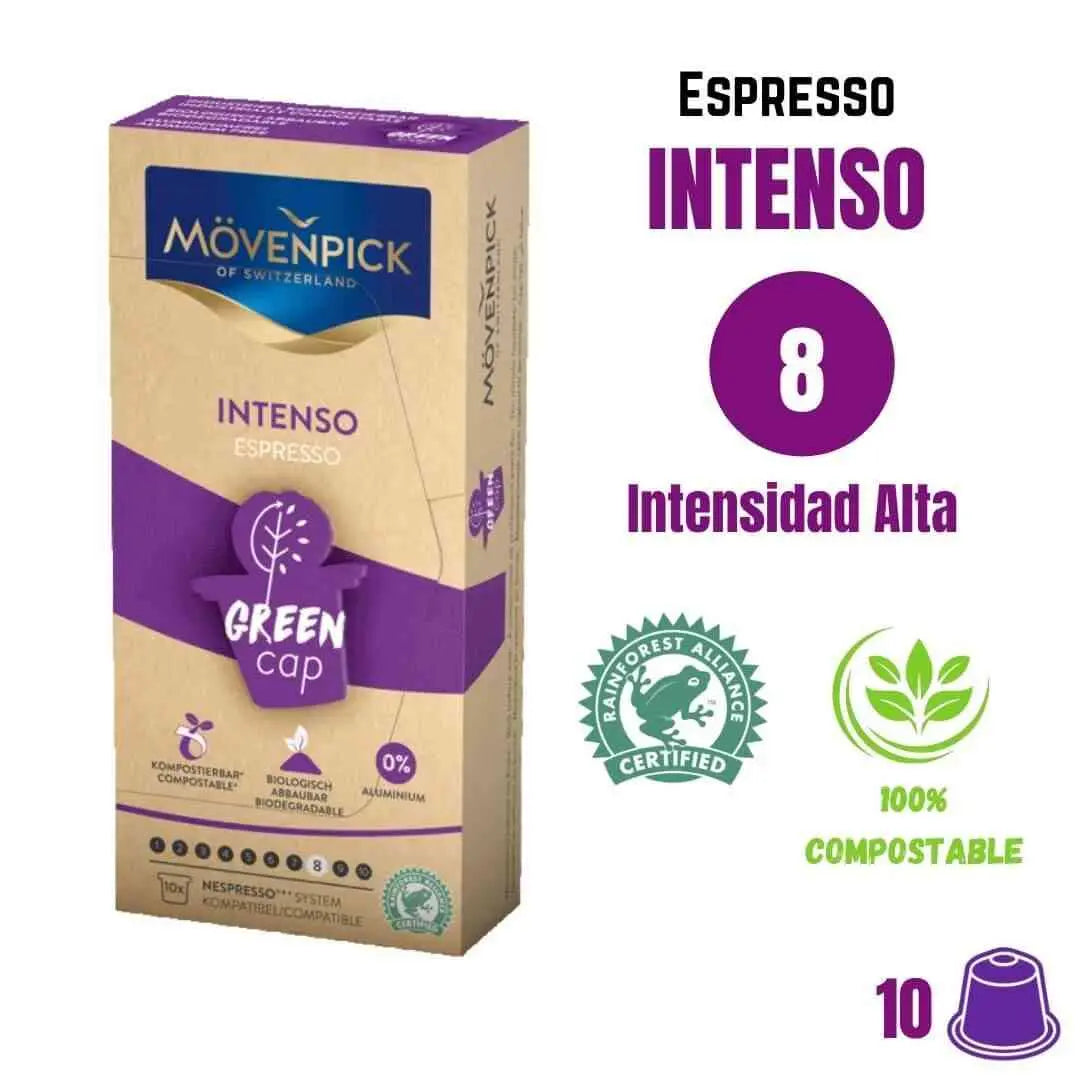 Movenpick Intenso cápsulas compostables Nespresso®