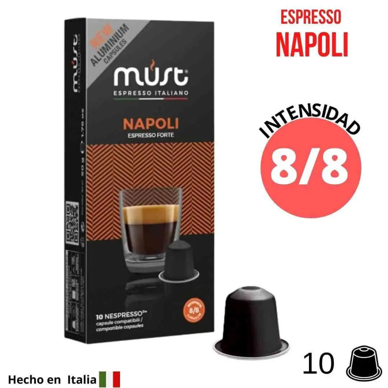 Cápsulas Must Napoli para Nespresso — espresso napolitano, intensidad 8/8