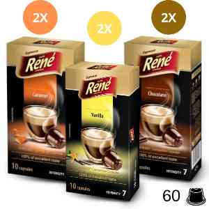 Rene Sabores 60 Cápsulas Compatible Nespresso