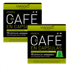 2X - Viaggio Espresso Arabica cápsulas Nespresso