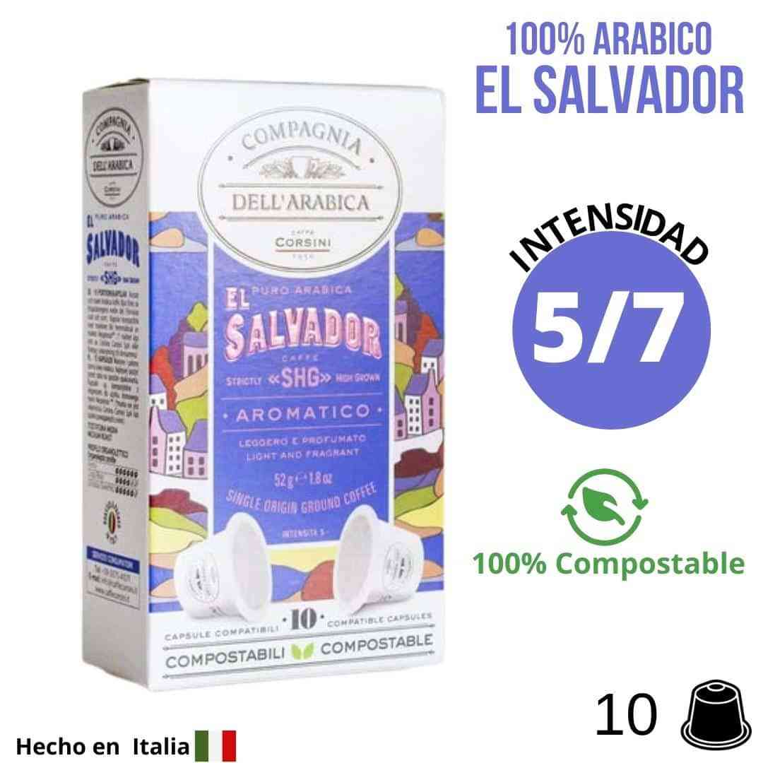 Corsini El Salvador cápsulas compostables Nespresso, comprar cápsulas Nespresso