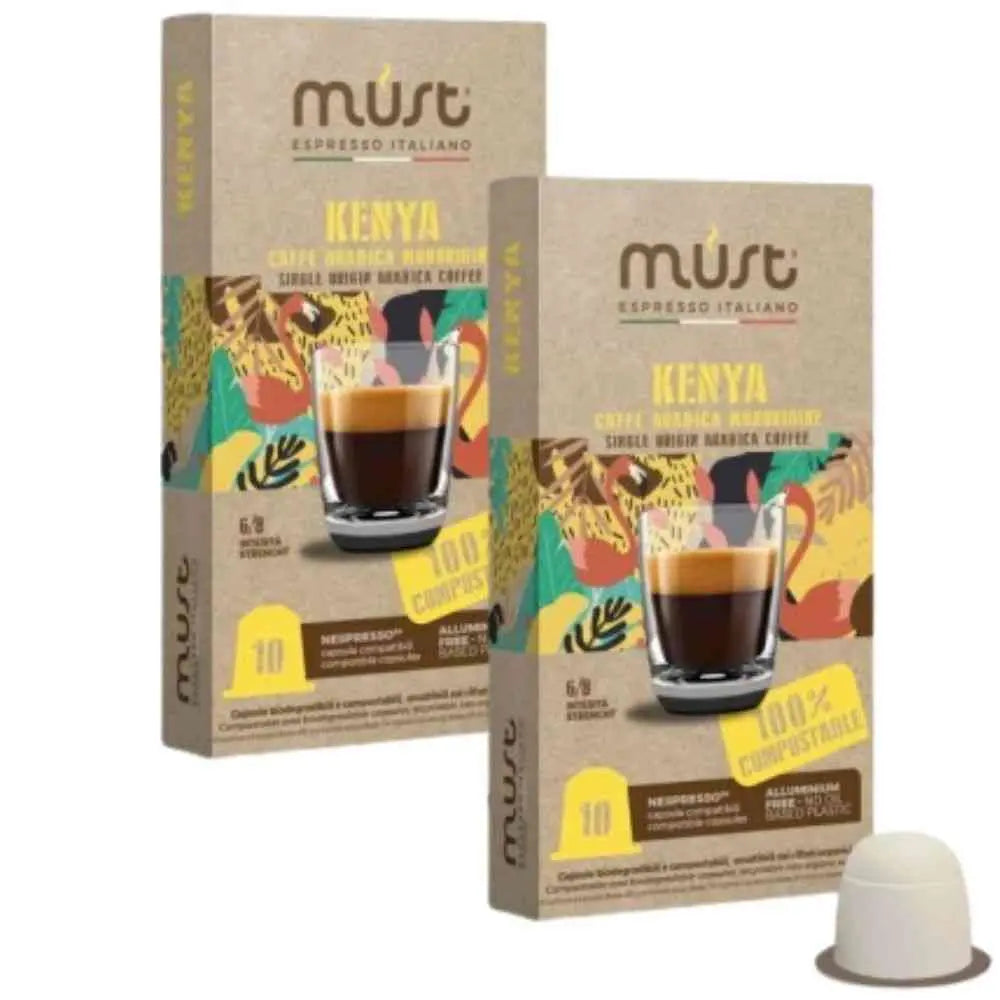 2X - Must Kenya cápsulas compostables Nespresso®