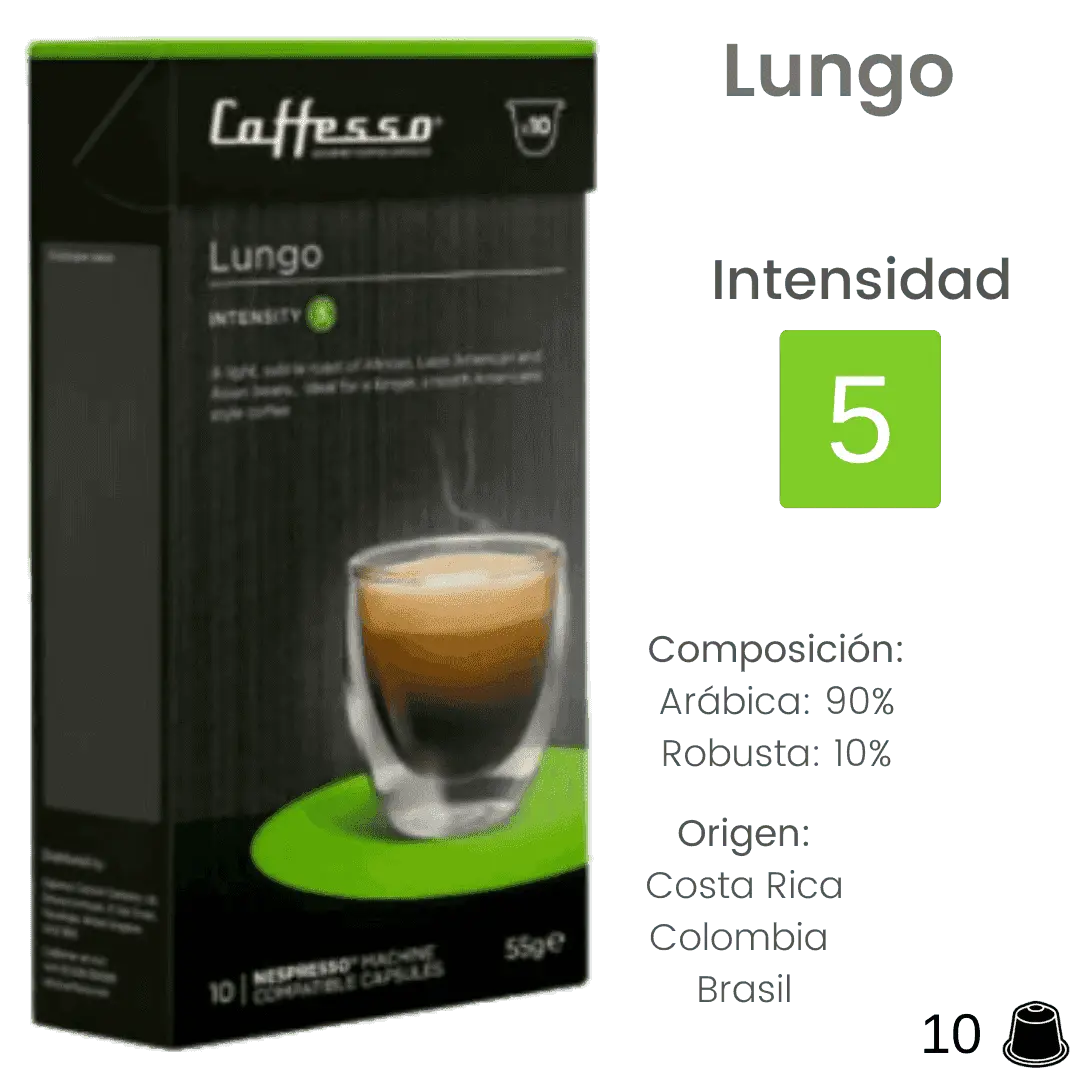 Caffesso Lungo compatible cápsulas nespresso® | CoffeeLovers Comprar cápsulas