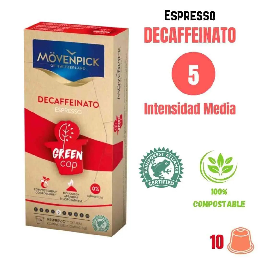 Movenpick descafeinado cápsulas compostables nespresso