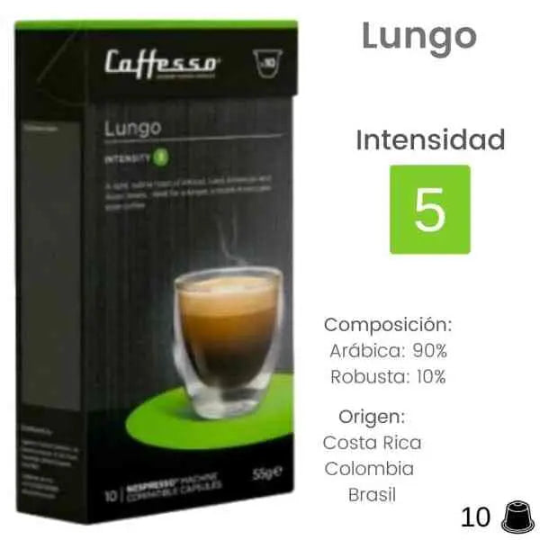Caffesso Lungo compatible nespresso® | CoffeeLovers Comprar cápsulas