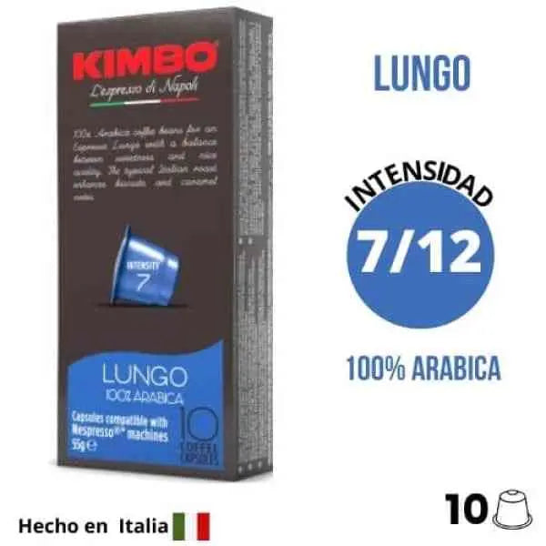 Cápsulas de café Lungo Kimbo