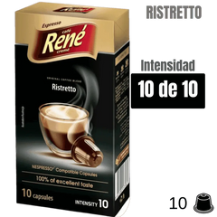 Rene Ristretto cápsulas Nespresso® | Coffelovers cápsulas compatibles Nespresso